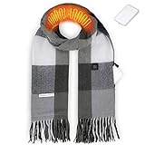 EN'DA professional Heated Scarf for Women and Men with Rechargeable Battery, 3 Levels Temperatures,...