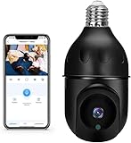 WOOLINK 3MP Wireless WiFi Light Bulb Security Camera 2.4GHz Smart Home Dome Security Cameras Night...