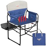 SUNNYFEEL Heated Camping Directors Chair, Heavy Duty,Oversized Outdoor Portable Heating Folding...