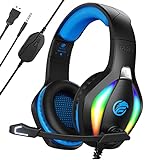 Fachixy「2024 New」FC100 Gaming Headset with Microphone for PS4/PS5/PC/Xbox/Nintendo Switch, Xbox...