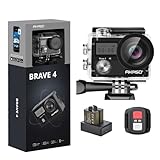 AKASO Brave 4 4K30FPS 20MP WiFi Action Camera Ultra HD with EIS 30m Waterproof Camera Remote Control...