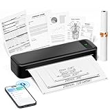 Portable Printers Wireless for Travel, Inkless Thermal Printer, Small Bluetooth Mobile Compact...