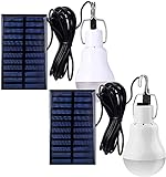 Solar Light Bulbs, Outdoor Indoor Home Chicken Coop Lights, Solar Powered LED Shed Lights, Camping...