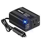150W Power Inverter 12V DC to 110V AC Car Plug Adapter Outlet Converter with 3.1A Dual USB AC car...