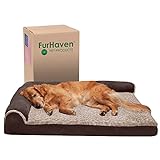 Furhaven Orthopedic Dog Bed for Large Dogs w/ Removable Bolsters & Washable Cover, For Dogs Up to 95...