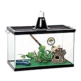 Zilla 10 Gallon Pet Reptile Starter Habitat Kit with Light and Heat for Small Tropical Dwelling...