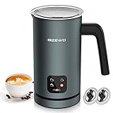 Frother for Coffee, Milk Frother, 4 IN 1 Automatic Warm and Cold Milk Foamer, BIZEWO Stainless Steel...