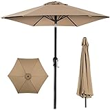Best Choice Products 10ft Outdoor Steel Polyester Market Patio Umbrella w/Crank, Easy Push Button,...