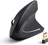 Anker 2.4G Wireless Vertical Ergonomic Optical Mouse, 800 / 1200 /1600 DPI, 5 Buttons for Laptop,...