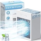 Mini Portable Air Conditioners, 3 IN 1 Evaporative Air Cooler, 2000mAh Battery Powered & USB...