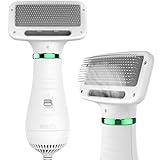 LIVEKEY 2-in-1 Pet Grooming Dryer with Adjustable Temperature and Slicker Brush for Dogs and Cats