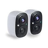 GMK Security Cameras Wireless Outdoor, 1080P Color Night Vision AI Motion Detection 2-Way Talk...