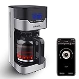 Korex Smart Coffee Maker, 1.5L Drip Filter Coffee Machine Easy Programmable Connectivity with APP...