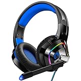 ZIUMIER Gaming Headset PS4 Headset, Xbox One Headset with Noise Canceling Mic and RGB Light, PC...