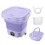 Portable Washing Machine and Dryer Combo, 8L Mini Folding Washing Machine Portable with Disinfection...