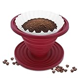 Prasacco Pour Over Coffee Maker Collapsible Pour Over Coffee Dripper Portable Camping Coffee Maker...
