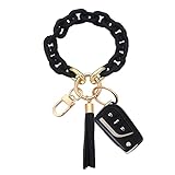 MythDone Chunky Chain Link Wristlet Keychain Acrylic Bangle Key Ring Bracelet Key Chain Cute Boho...