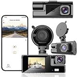 Dual Dash Cam Front and Inside FHD 1080P Dashcams Built-in App, 2.0'' IPS Screen Night Vision Car...