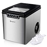 Portable Ice Maker for Countertop, 9 Ice Cube Ready in 7 Mins, 26 lbs in 24 hrs, Ice Maker Machine...