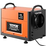 VEVOR 125 Pints Commercial Dehumidifier with Drain Hose for Crawl Spaces, Basements Warehouse & Job...