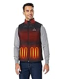 ORORO Men's Lightweight Heated Vest with Battery Pack (Black,L)