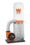 WEN DC1300 1,300 CFM 14-Amp 5-Micron Woodworking Dust Collector with 50-Gallon Collection Bag and...