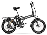 1000W Folding Electric Bike, 48V 20.8AH Large Removable Battery E-Bike, 30+MPH, 80 Miles Max Range,...