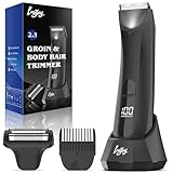 INVJOY Manscape Body Trimmer for Men, Waterproof Electric Razor/Shavers with Dual-Head for Facial,...