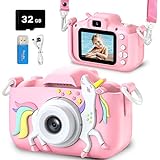 Goopow Kids Camera Toys for 3-8 Year Old Girls,Children Digital Video Camcorder Camera with Unicorn...