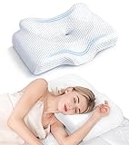 Osteo Cervical Pillow for Neck Pain Relief, Hollow Design Odorless Memory Foam Pillows with Cooling...