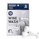 Wine Wash Dishwasher Attachment, Wine Glass Clip Kitchen Gadget for Cleaning Wine Glasses, Stemware...
