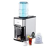 FZF Ice Maker Machine Countertop, 3 in 1 Portable Ice Maker with Hot/Cold Water Dispenser, 12 Cubes...