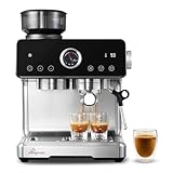 Auto Distribute & Tamp Espresso Machine with Grinder, Barista Coffee Machine with Cold Brew, Milk...
