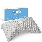 Zoey Sleep Side Sleep Pillow for Neck and Shoulder Pain Relief - Adjustable Memory Foam Bed Pillows...