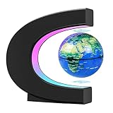 JOWHOL Magnetic Floating Globe Perpetual Auto-Spinning, Levitating Globe with LED Light, Education...