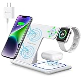 Wireless Charger,MILDILY 3 in 1 Wireless Charging Station for Apple iPhone/iWatch/Airpods, iPhone...