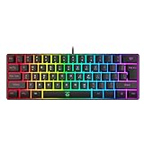 Snpurdiri 60% Wired Gaming Keyboard, RGB Backlit Ultra-Compact Mini Keyboard, Waterproof Small...