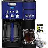 Cuisinart SS-15NVP1 Coffee Center 12 Cup Coffee Maker and Single-Serve Brewer Navy Bundle with 1 YR...