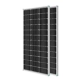 Renogy 2PCS 100 Watt Solar Panels 12 Volt Monocrystalline, High-Efficiency Module PV Power Charger...