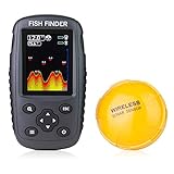 Venterior Portable Rechargeable Fish Finder Wireless Sonar Sensor Fishfinder Depth Locator with Fish...