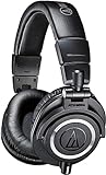 Audio-Technica ATH-M50X Professional Studio Monitor Headphones, Black, Professional Grade,...