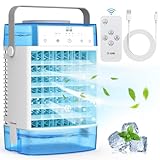 Portable Air Conditioners, 1600ml Portable AC Unit with Remote Control, Powerful 3 Speeds 7 Colors...