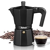 Yabano Stovetop Espresso Maker, 3 Cups Moka Coffee Pot Italian Espresso for Gas or Electric Ceramic...
