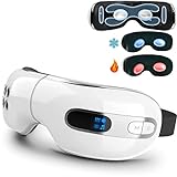 fmlave Eye Massager with Heat and Cooling for Migraines Dry Eyes Dark Circles, Rechargeable...