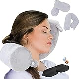 ZOYLEE Twist Memory Foam Travel Pillow Neck,Chin,Shoulder,Lumbar and Leg Support for Adult Airplane...