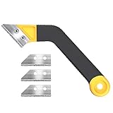Muf 1 Pack Tile Grout Saw Grout Removal Tool, Angled-Design Grout Hand Saw with 4 Diamond Surface...