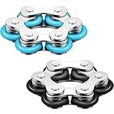 Sumind 2 Pieces Bike Chain Fidget Toys Roller Chain Fidget Toys with Six Flippy Novelty Stress...
