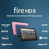 Amazon Fire HD 8 tablet, 8” HD Display, 32 GB, 30% faster processor, designed for portable...