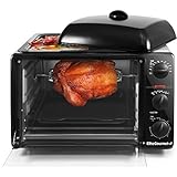 Elite Gourmet ERO-2008S Elite Cuisine 6-Slice Toaster Oven with Rotisserie and Grill/Griddle Top...