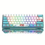 Womier 60% Percent Keyboard, WK61 Mechanical RGB Wired Gaming Keyboard, Hot-Swappable Keyboard with...